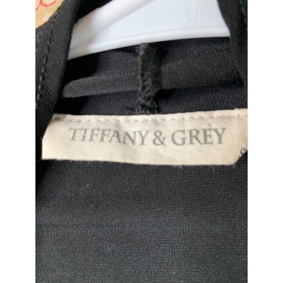 Tiffany & Grey Layered Look Dress Small Floral & Cardigan Overlay RCC10455 - Picture 5 of 7